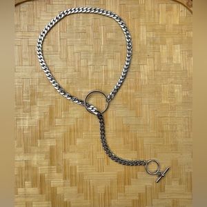 Vanessa Mooney Silver Dog Chain Necklace